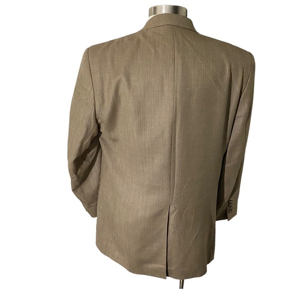 Ralph Lauren Canada Beige 3-Button Silk Wool Blend Suit Jacket Men’s Blazer 44L - Picture 4 of 14